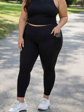 Athleta Stash Your Treasures Tight Leggings High-Rise Side Pocket Plus Size Yoga